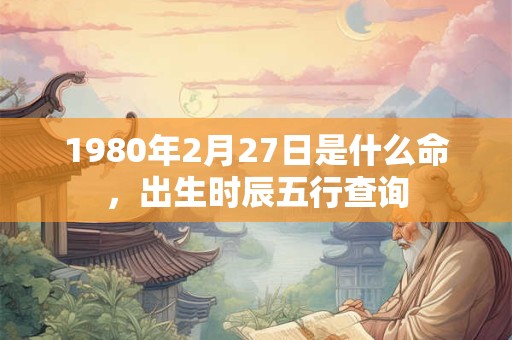 1980年2月27日是什么命,出生时辰五行查询 1980年2月27日是什么命,出生时辰五行查询