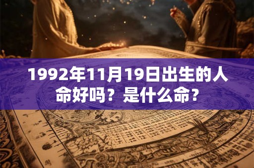 1992年11月19日出生的人命好吗?是什么命? 1992年11月19日出生的人命好吗?是什么命?
