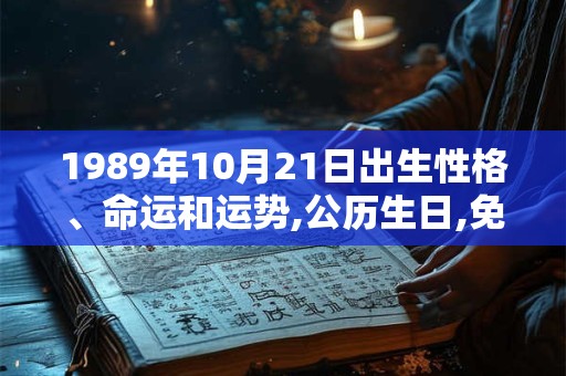 1989年10月21日出生性格、命运和运势,公历生日,免费算命