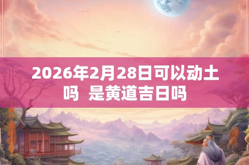 2026年2月28日可以动土吗  是黄道吉日吗