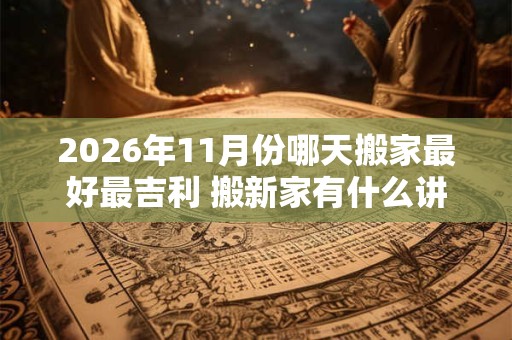 2026年11月份哪天搬家最好最吉利 搬新家有什么讲究