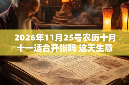 2026年11月25号农历十月十一适合开张吗 这天生意好吗