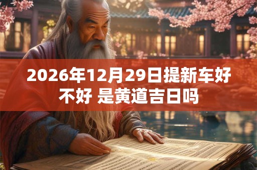 2026年12月29日提新车好不好 是黄道吉日吗
