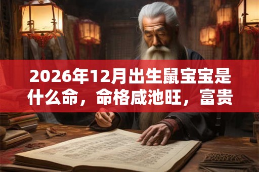 2026年12月出生鼠宝宝是什么命,命格咸池旺,富贵又多金 2026年12月出生鼠宝宝是什么命,命格咸池旺,富贵又多金