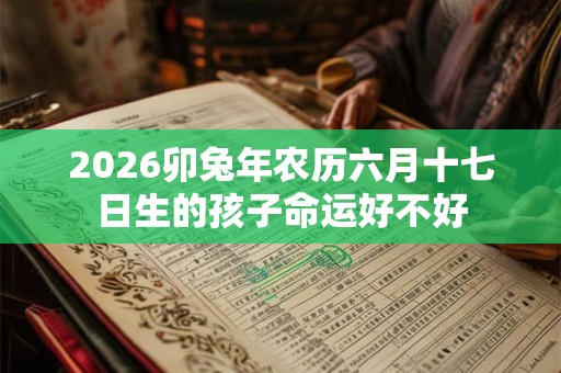 2026卯兔年农历六月十七日生的孩子命运好不好 2026卯兔年农历六月十七日生的孩子命运好不好