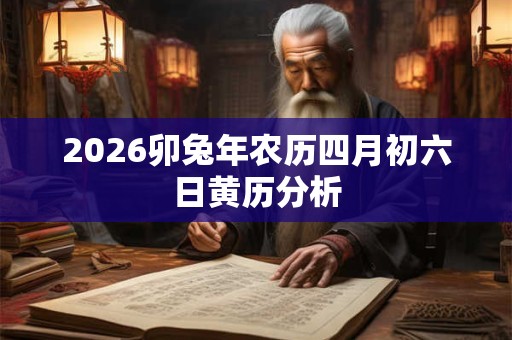2026卯兔年农历四月初六日黄历分析 2026卯兔年农历四月初六日黄历分析