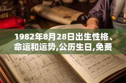 1982年8月28日出生性格、命运和运势,公历生日,免费算命 1982年8月28日出生性格、命运和运势,公历生日,免费算命