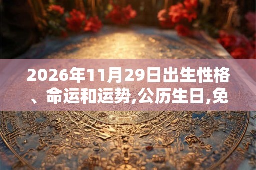 2026年11月29日出生性格、命运和运势,公历生日,免费算命 2026年11月29日出生性格、命运和运势,公历生日,免费算命