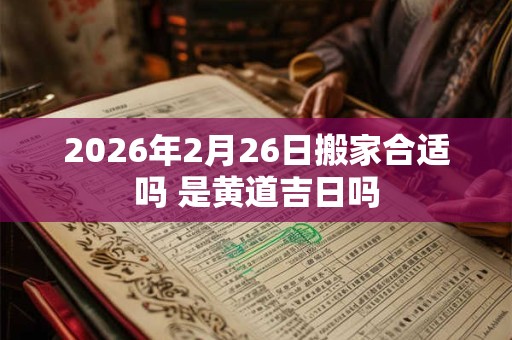 2026年2月26日搬家合适吗 是黄道吉日吗 2026年2月26日搬家合适吗 是黄道吉日吗
