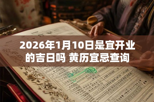 2026年1月10日是宜开业的吉日吗 黄历宜忌查询