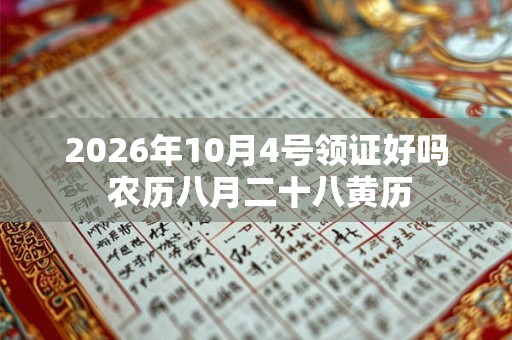 2026年10月4号领证好吗 农历八月二十八黄历 2026年10月4号领证好吗 农历八月二十八黄历
