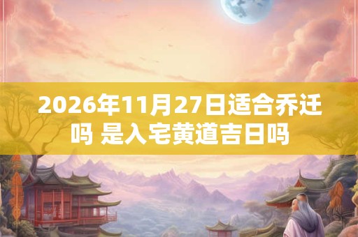 2026年11月27日适合乔迁吗 是入宅黄道吉日吗 2026年11月27日适合乔迁吗 是入宅黄道吉日吗