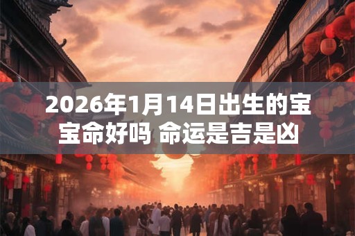 2026年1月14日出生的宝宝命好吗 命运是吉是凶 2026年1月14日出生的宝宝命好吗 命运是吉是凶