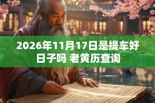 2026年11月17日是提车好日子吗 老黄历查询 2026年11月17日是提车好日子吗 老黄历查询