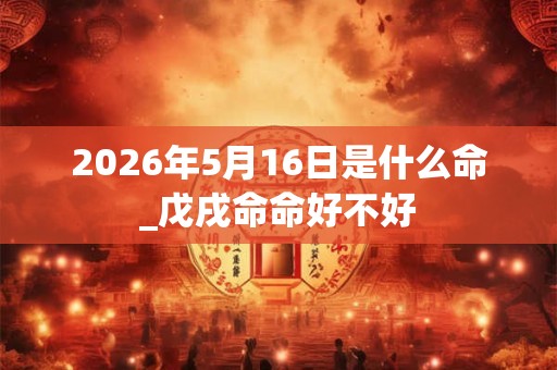 2026年5月16日是什么命_戊戌命命好不好 2026年5月16日是什么命_戊戌命命好不好