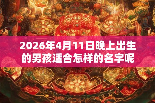2026年4月11日晚上出生的男孩适合怎样的名字呢