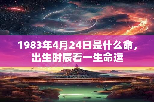 1983年4月24日是什么命，出生时辰看一生命运