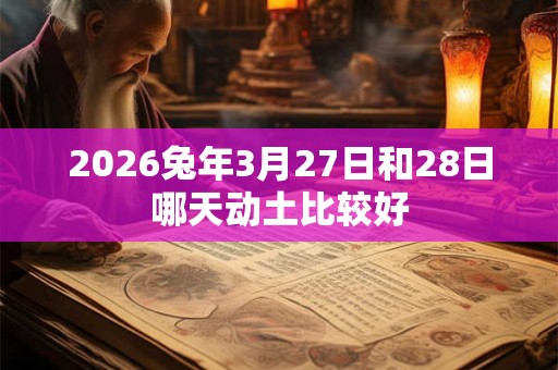 2026兔年3月27日和28日哪天动土比较好