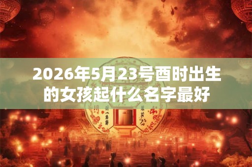 2026年5月23号酉时出生的女孩起什么名字最好 2026年5月23号酉时出生的女孩起什么名字最好