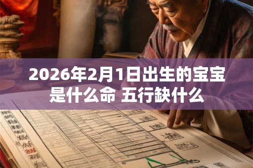 2026年2月1日出生的宝宝是什么命 五行缺什么 2026年2月1日出生的宝宝是什么命 五行缺什么