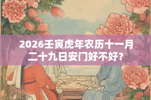 2026壬寅虎年农历十一月二十九日安门好不好？