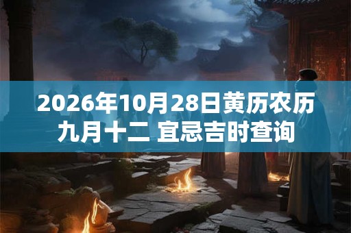 2026年10月28日黄历农历九月十二 宜忌吉时查询