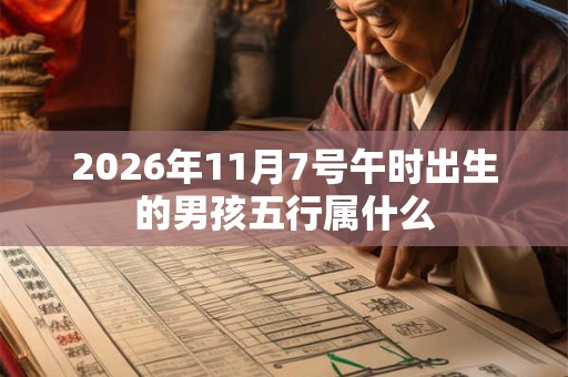 2026年11月7号午时出生的男孩五行属什么