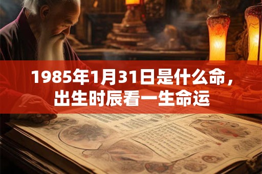 1985年1月31日是什么命，出生时辰看一生命运