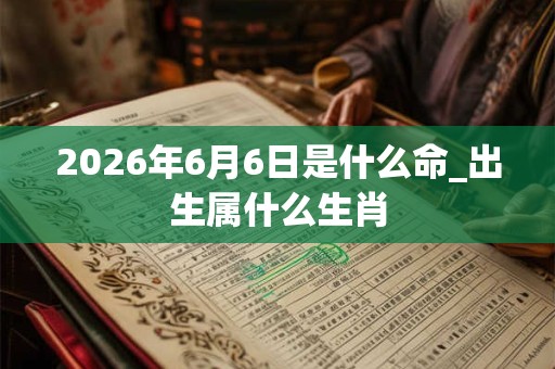 2026年6月6日是什么命_出生属什么生肖