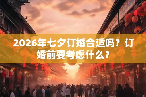 2026年七夕订婚合适吗？订婚前要考虑什么？