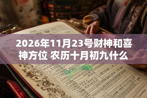 2026年11月23号财神和喜神方位 农历十月初九什么时辰吉