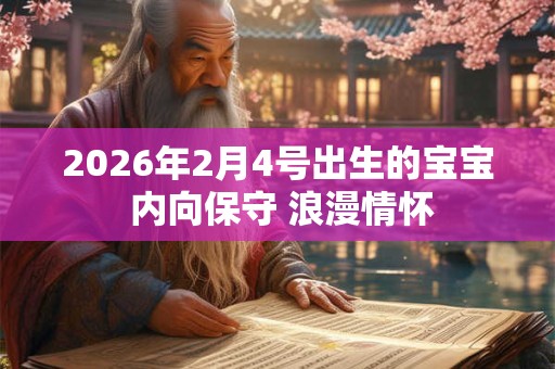 2026年2月4号出生的宝宝 内向保守 浪漫情怀