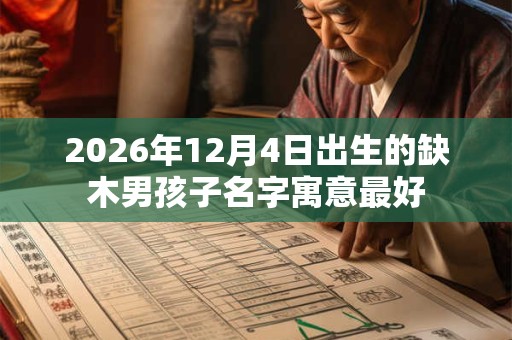 2026年12月4日出生的缺木男孩子名字寓意最好