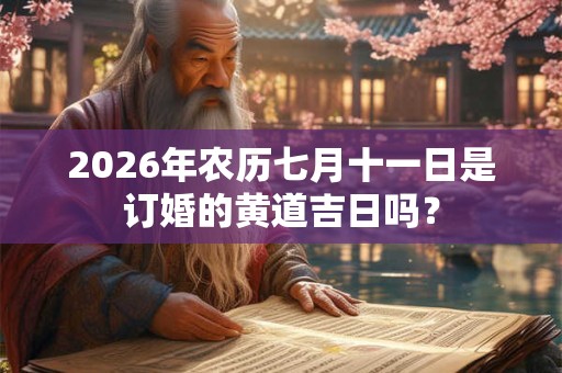 2026年农历七月十一日是订婚的黄道吉日吗？