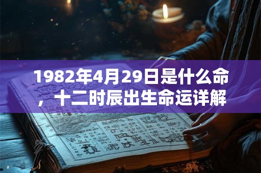 1982年4月29日是什么命,十二时辰出生命运详解 1982年4月29日是什么命,十二时辰出生命运详解