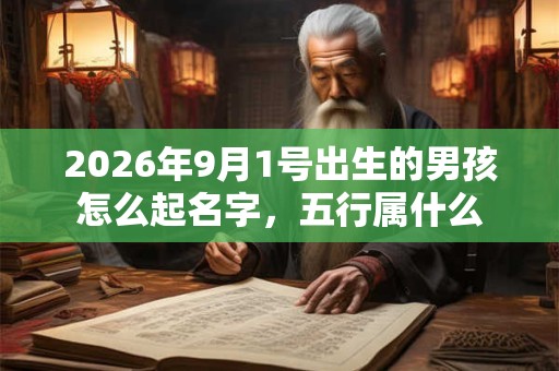 2026年9月1号出生的男孩怎么起名字，五行属什么