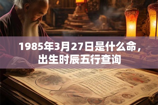 1985年3月27日是什么命，出生时辰五行查询