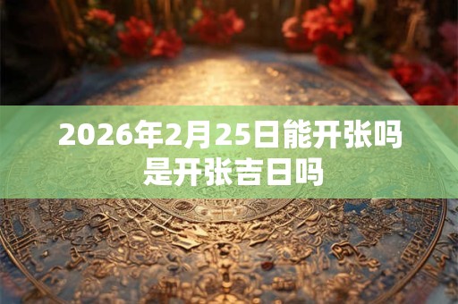 2026年2月25日能开张吗 是开张吉日吗