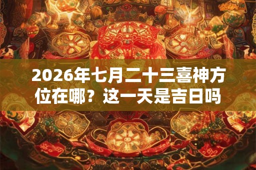 2026年七月二十三喜神方位在哪？这一天是吉日吗