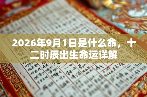 2026年9月1日是什么命，十二时辰出生命运详解