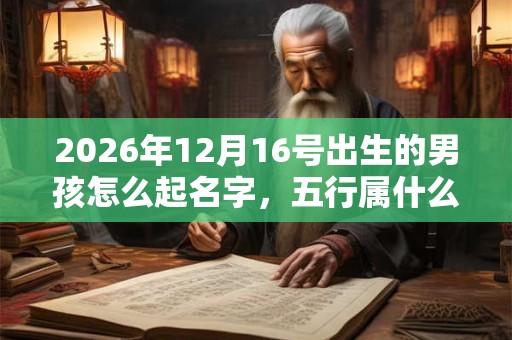 2026年12月16号出生的男孩怎么起名字，五行属什么