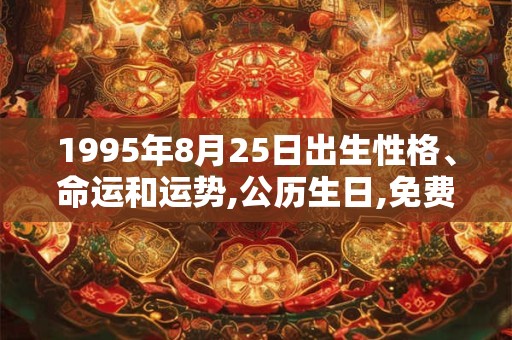 1995年8月25日出生性格、命运和运势,公历生日,免费算命