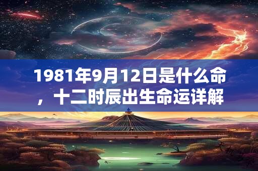 1981年9月12日是什么命，十二时辰出生命运详解