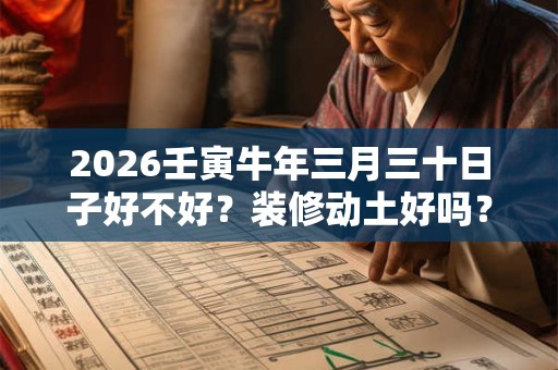 2026壬寅牛年三月三十日子好不好?装修动土好吗? 2026壬寅牛年三月三十日子好不好?装修动土好吗?