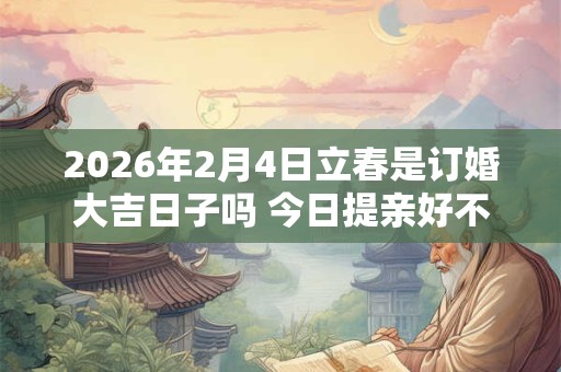 2026年2月4日立春是订婚大吉日子吗 今日提亲好不好 2026年2月4日立春是订婚大吉日子吗 今日提亲好不好