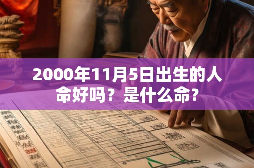 2000年11月5日出生的人命好吗？是什么命？