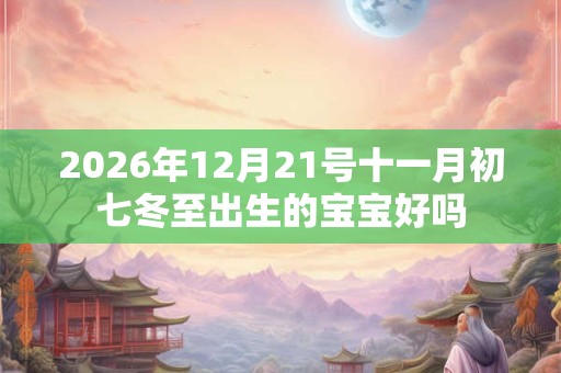 2026年12月21号十一月初七冬至出生的宝宝好吗