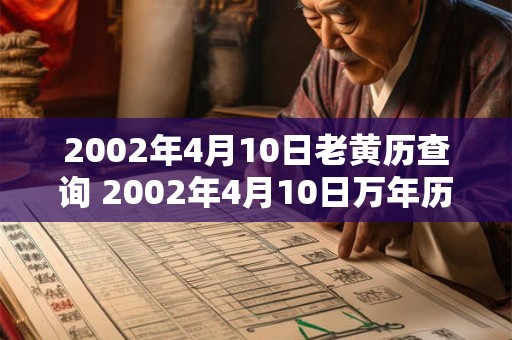 2002年4月10日老黄历查询 2002年4月10日万年历黄道吉日