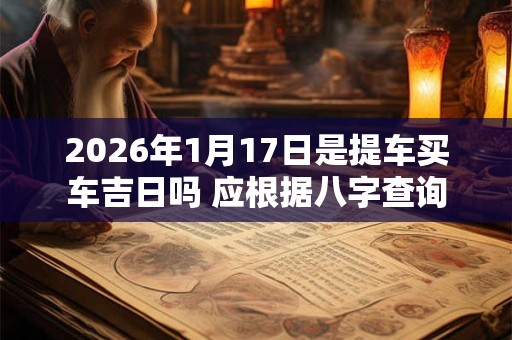 2026年1月17日是提车买车吉日吗 应根据八字查询 2026年1月17日是提车买车吉日吗 应根据八字查询