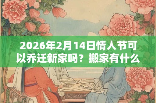 2026年2月14日情人节可以乔迁新家吗？搬家有什么禁忌？